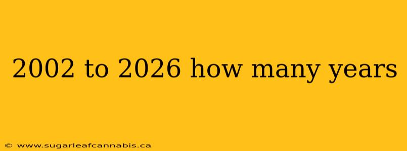 2002 to 2026 how many years