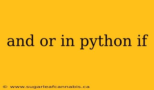 and or in python if