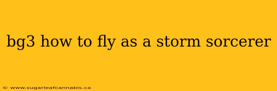 bg3 how to fly as a storm sorcerer