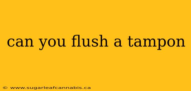 can you flush a tampon