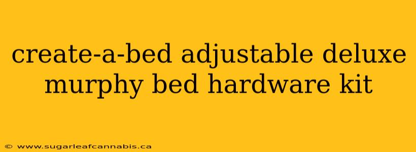 create-a-bed adjustable deluxe murphy bed hardware kit