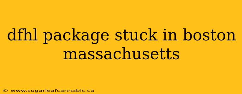 dfhl package stuck in boston massachusetts