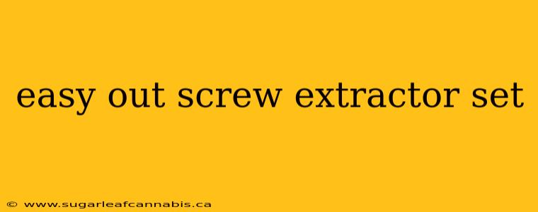 easy out screw extractor set