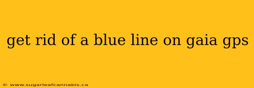 get rid of a blue line on gaia gps
