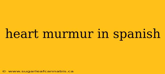 heart murmur in spanish