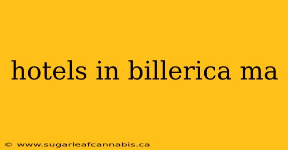 hotels in billerica ma