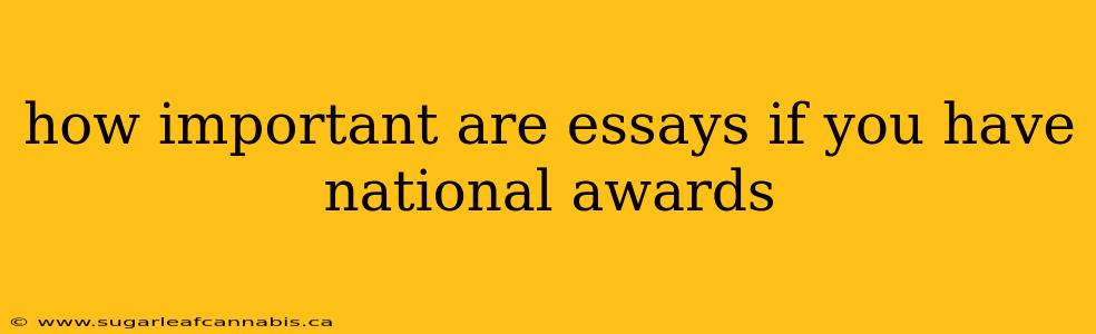 how important are essays if you have national awards