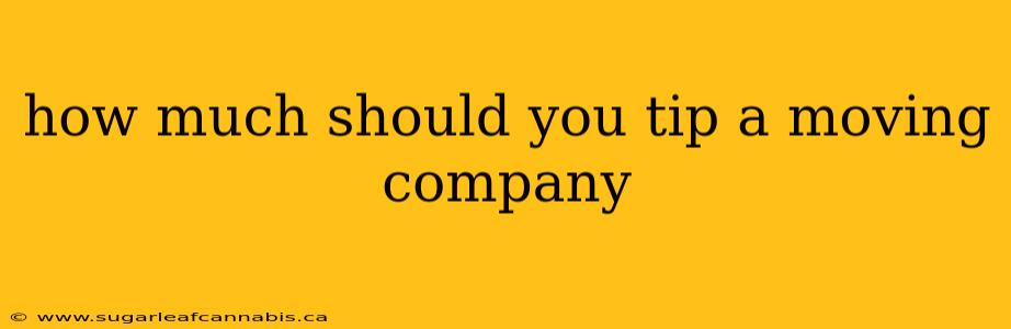 how much should you tip a moving company