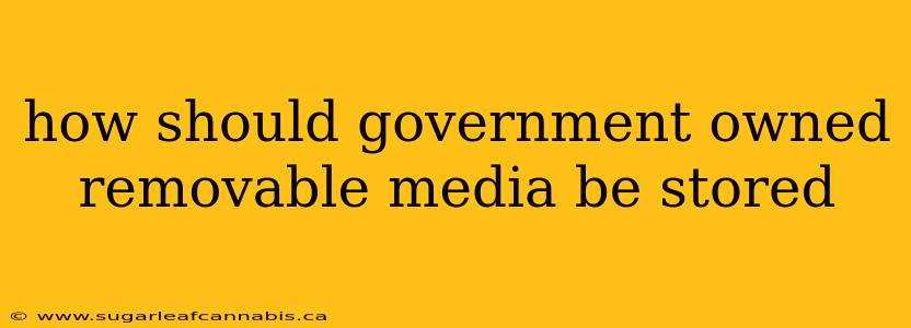 how should government owned removable media be stored