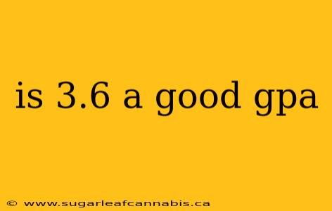 is 3.6 a good gpa