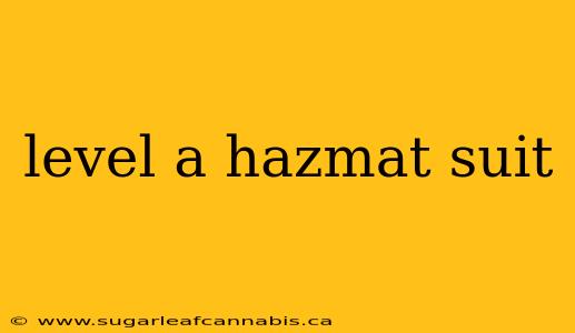 level a hazmat suit