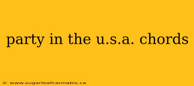 party in the u.s.a. chords