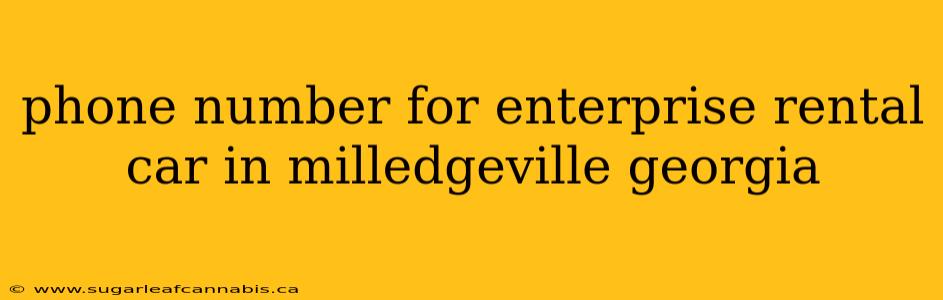 phone number for enterprise rental car in milledgeville georgia