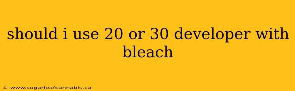 should i use 20 or 30 developer with bleach