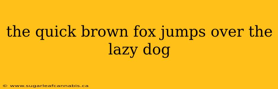 the quick brown fox jumps over the lazy dog