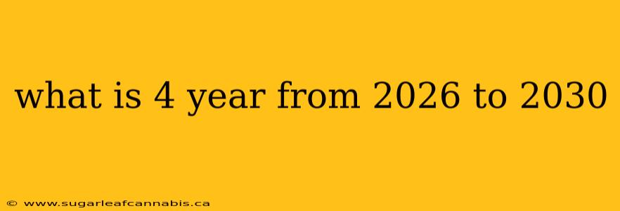 what is 4 year from 2026 to 2030