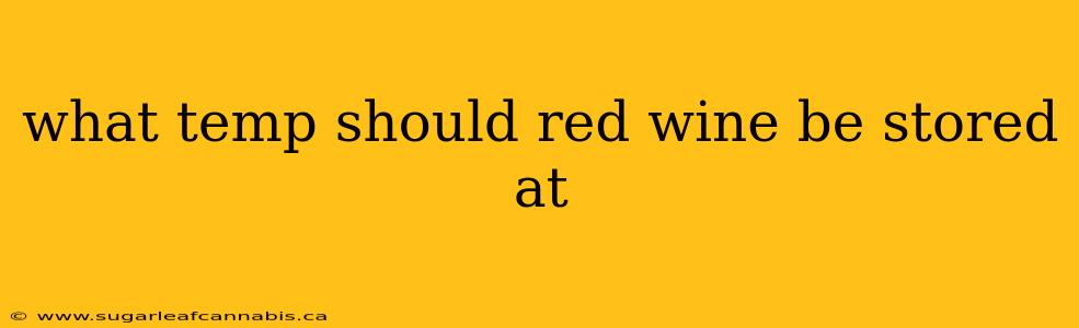 what temp should red wine be stored at