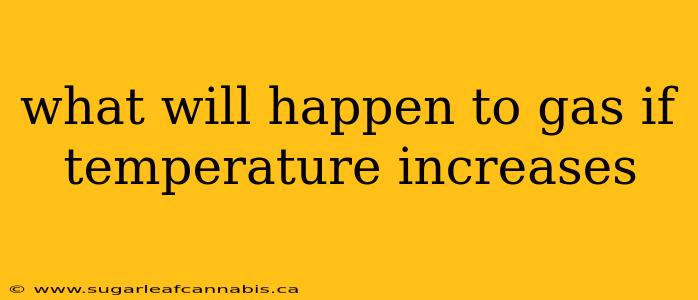 what will happen to gas if temperature increases