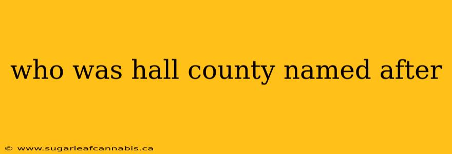 who was hall county named after