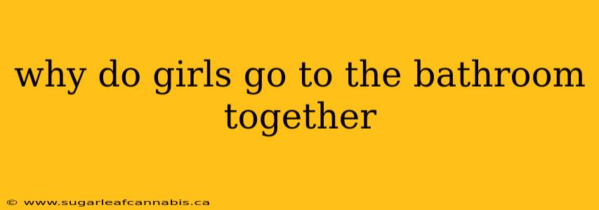 why do girls go to the bathroom together