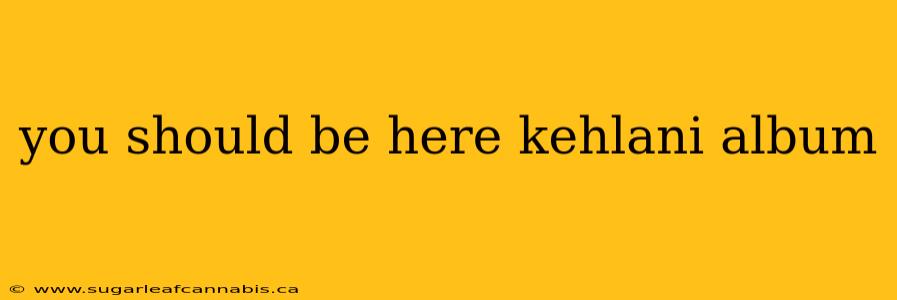 you should be here kehlani album